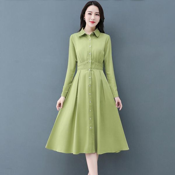 dresses autumn women shirt vintage solid a-line long sleeve es fashion slim single-breasted ladies office, Black;gray
dresses autumn women shirt vintage solid a-line long sleeve es fashion slim single-breasted ladies office, Black;gray