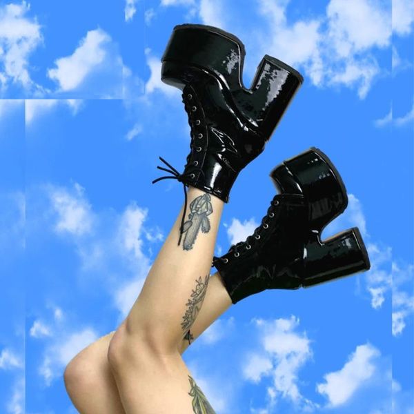 boots big size 43 ins women's 2021 solid high heel ankle platform quality fashion punk goth women shoes, Black
boots big size 43 ins women's 2021 solid high heel ankle platform quality fashion punk goth women shoes, Black