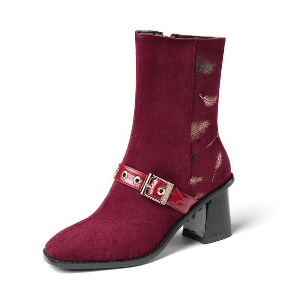 boots asumer superior quality leather buckle embroidered ethnic style high wedding party women shoes, Black
boots asumer superior quality leather buckle embroidered ethnic style high wedding party women shoes, Black