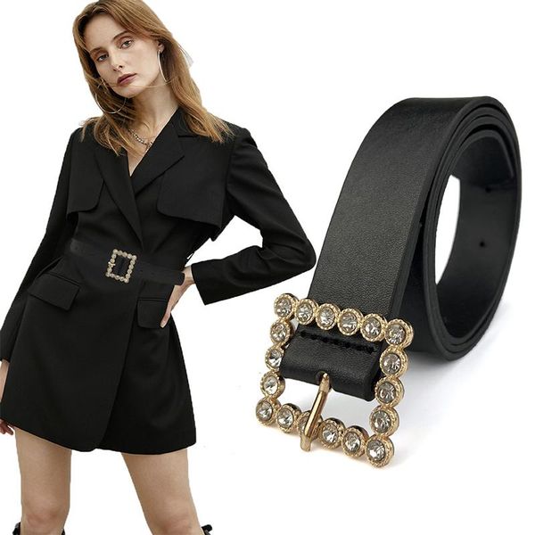 belts style ladies diamond-studded pin buckle pu fashion rhinestone suit women casual pants woman for dress, Black;brown
belts style ladies diamond-studded pin buckle pu fashion rhinestone suit women casual pants woman for dress, Black;brown