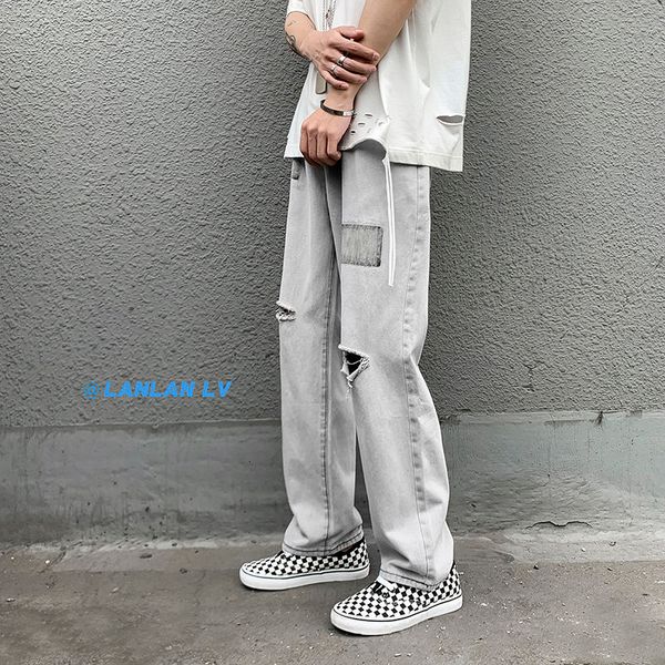 Ripped Patch Jeans Mens Fashion Casual Wide-leg Jeans Men Streetwear Loose Hip-hop Ripped Straight Denim Trousers Mens -2XL, Blue
Ripped Patch Jeans Mens Fashion Casual Wide-leg Jeans Men Streetwear Loose Hip-hop Ripped Straight Denim Trousers Mens -2XL, Blue