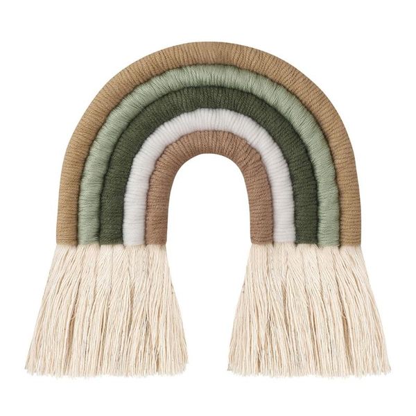 decorative objects & figurines 449c rainbow wall hanging ornament handmade woven tassel macrame home decoration for nursery kids room art cr
decorative objects & figurines 449c rainbow wall hanging ornament handmade woven tassel macrame home decoration for nursery kids room art cr