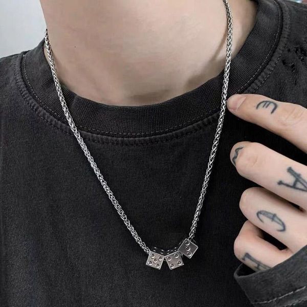 pendant necklaces vintage fashion hip-hop fun dice necklace harajuku punk twist chain choker for women men jewelry, Silver
pendant necklaces vintage fashion hip-hop fun dice necklace harajuku punk twist chain choker for women men jewelry, Silver