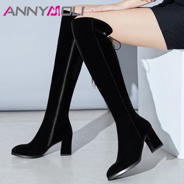 boots annymoli winter over the knee women zipper thick high heel long bow round toe shoes lady autumn size 34-39, Black
boots annymoli winter over the knee women zipper thick high heel long bow round toe shoes lady autumn size 34-39, Black