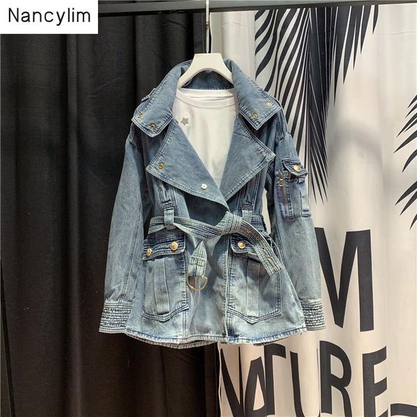 women's jackets european trend vintage blue denim jacket with belt women autumn loose bf suit collar temperament button streetwear, Black;brown
women's jackets european trend vintage blue denim jacket with belt women autumn loose bf suit collar temperament button streetwear, Black;brown