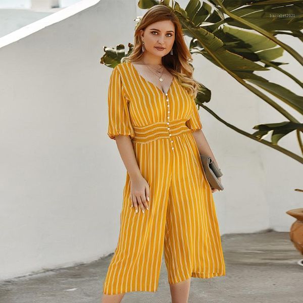 women's jumpsuits & rompers elegant jumpsuit striped overalls plus size women clothes v neck cotton casual loose office lady 2021 sprin, Black;white
women's jumpsuits & rompers elegant jumpsuit striped overalls plus size women clothes v neck cotton casual loose office lady 2021 sprin, Black;white