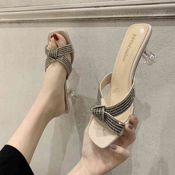 slippers crystal cross belt high heel women transparent sandals summer clear heels shiny open toe 13wd, Black
slippers crystal cross belt high heel women transparent sandals summer clear heels shiny open toe 13wd, Black