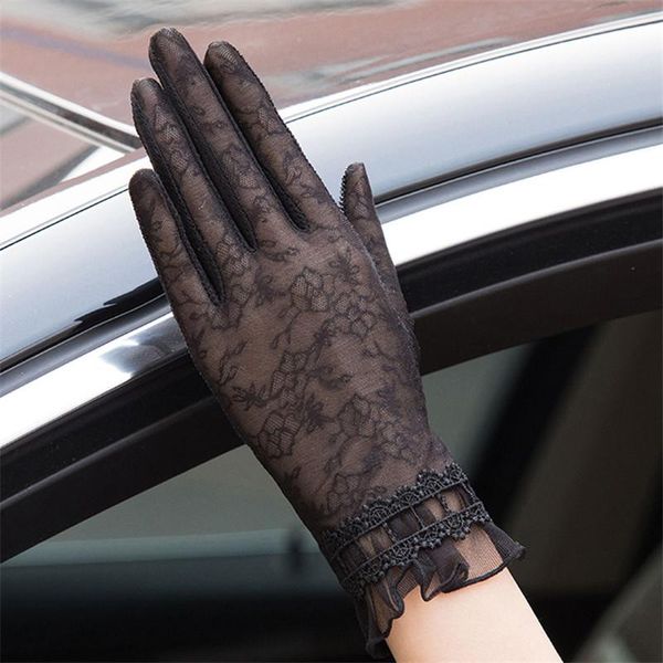 five fingers gloves women anti uv sunscreen summer spring lace stretch touch screen slip resistant driving glove breathable guantes, Blue;gray
five fingers gloves women anti uv sunscreen summer spring lace stretch touch screen slip resistant driving glove breathable guantes, Blue;gray