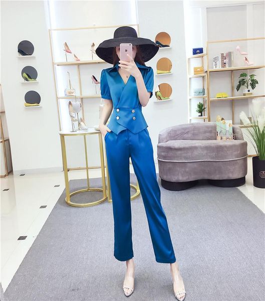 two piece dress sister suit the two-piece business attire tall waist trousers, White
two piece dress sister suit the two-piece business attire tall waist trousers, White