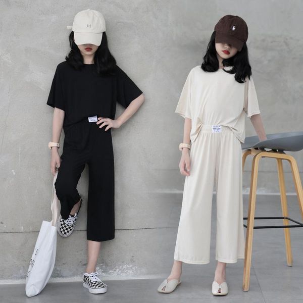 clothing sets clothes girls summer loose thin ice silk short sleeve t-shirt wide leg pants 2pcs 2021 cotton girl outfit kids tracksuit, White
clothing sets clothes girls summer loose thin ice silk short sleeve t-shirt wide leg pants 2pcs 2021 cotton girl outfit kids tracksuit, White