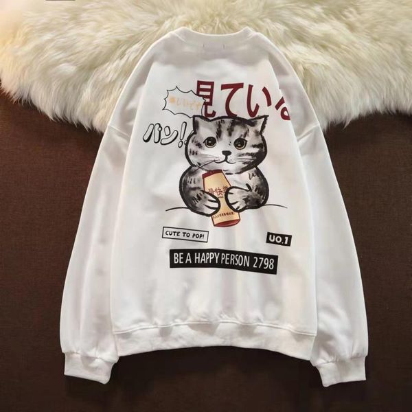 men's hoodies & sweatshirts harajuku oversized men women japanese cat print 2021 winter warm streetwear fleece hip hop couples, Black
men's hoodies & sweatshirts harajuku oversized men women japanese cat print 2021 winter warm streetwear fleece hip hop couples, Black