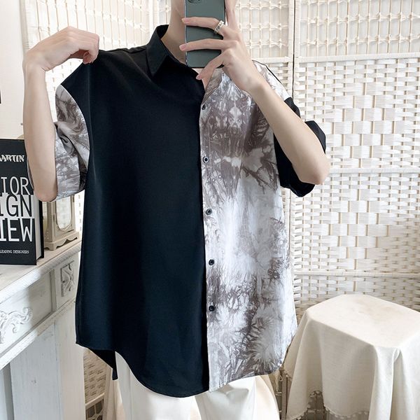 men's casual shirts ebaihui leisure two color sleeves loose contrast color half-sleeve batik printed thin spring coat dj05 xgfs, White;black
men's casual shirts ebaihui leisure two color sleeves loose contrast color half-sleeve batik printed thin spring coat dj05 xgfs, White;black