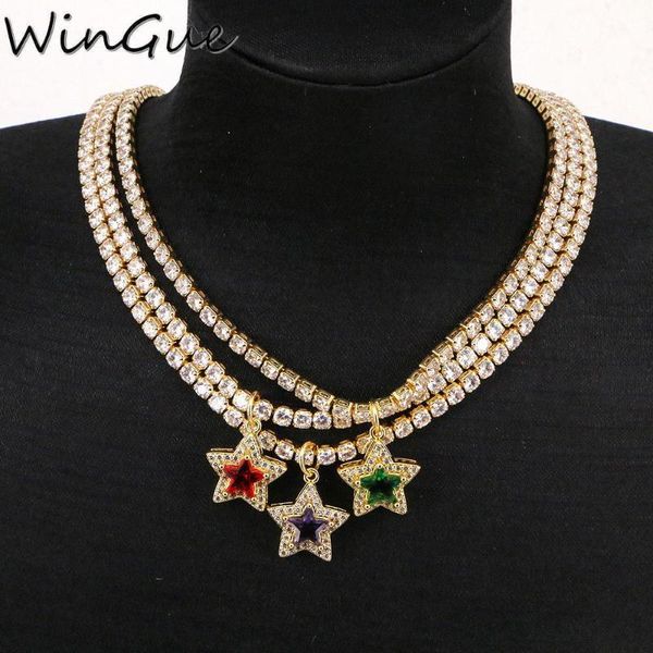 pendant necklaces statement gold color crystal zircon cute star chain choker necklace for women tennis wedding jewelry, Silver
pendant necklaces statement gold color crystal zircon cute star chain choker necklace for women tennis wedding jewelry, Silver