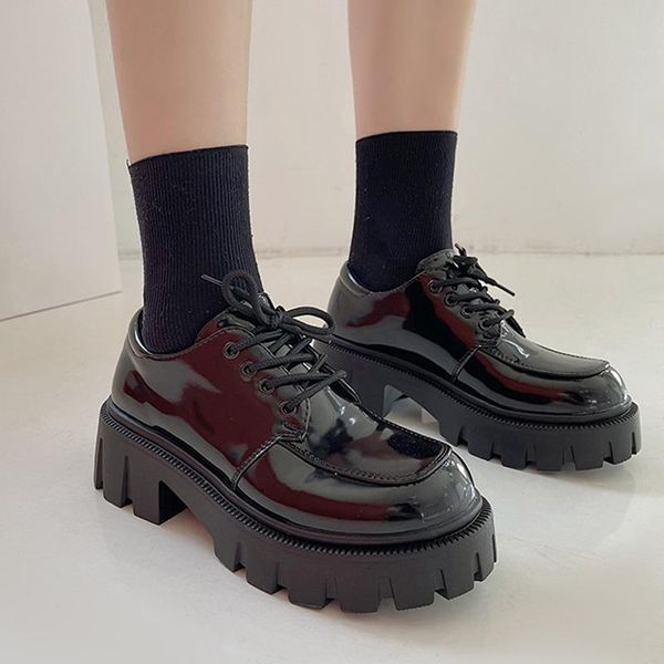 dress shoes women loafers pu leather thick sole non-slip round toe ladies mid heel lace up pumps for female outdoor street footwear, Black
dress shoes women loafers pu leather thick sole non-slip round toe ladies mid heel lace up pumps for female outdoor street footwear, Black