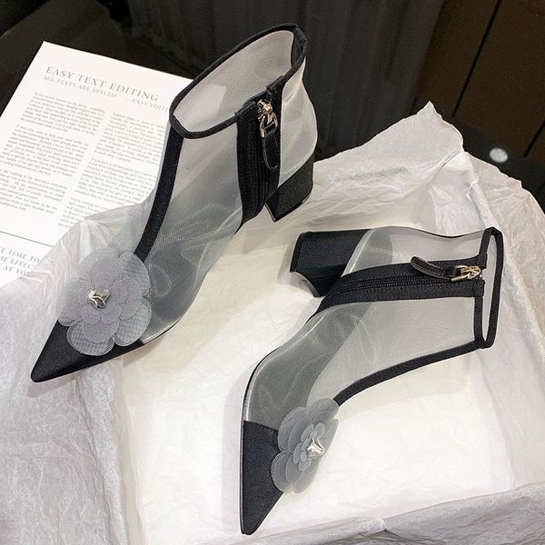 boots kmeioo fashion flower shoes woman pointed toe chunky heels zipper ankle dress block, Black
boots kmeioo fashion flower shoes woman pointed toe chunky heels zipper ankle dress block, Black