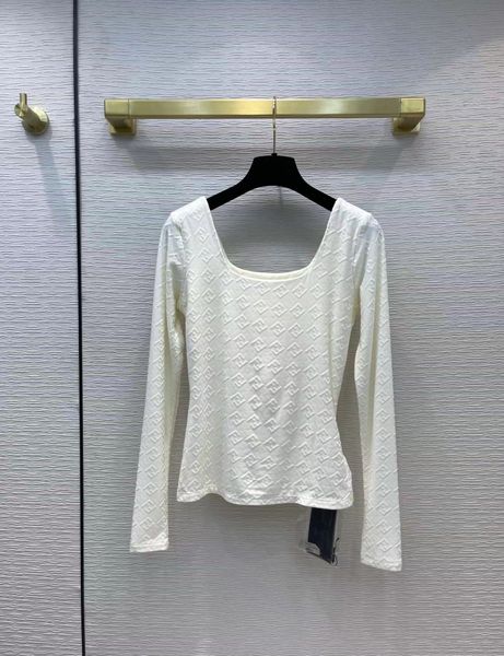 2021 long sleeve square neck fashion milan runway t-shirt designer brand same style tees 1020-1, White
2021 long sleeve square neck fashion milan runway t-shirt designer brand same style tees 1020-1, White