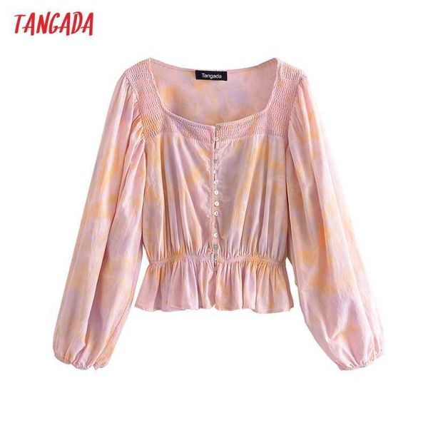 tangada women retro tie dyed print romantic cotton blouse shirt lantern long sleeve chic crop shirt 3h109 210609, White
tangada women retro tie dyed print romantic cotton blouse shirt lantern long sleeve chic crop shirt 3h109 210609, White