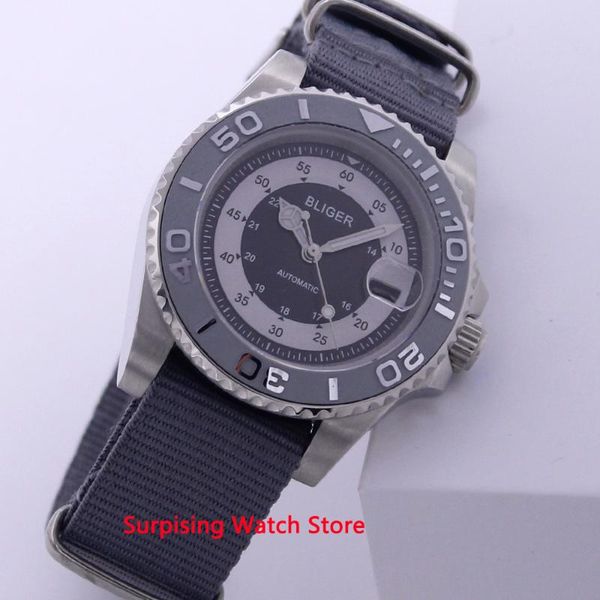 wristwatches bliger 40mm automatic mechanical mens watch luxury sapphire glass clock luminous waterproof nylon strap calendar wristwatch men, Slivery;brown
wristwatches bliger 40mm automatic mechanical mens watch luxury sapphire glass clock luminous waterproof nylon strap calendar wristwatch men, Slivery;brown