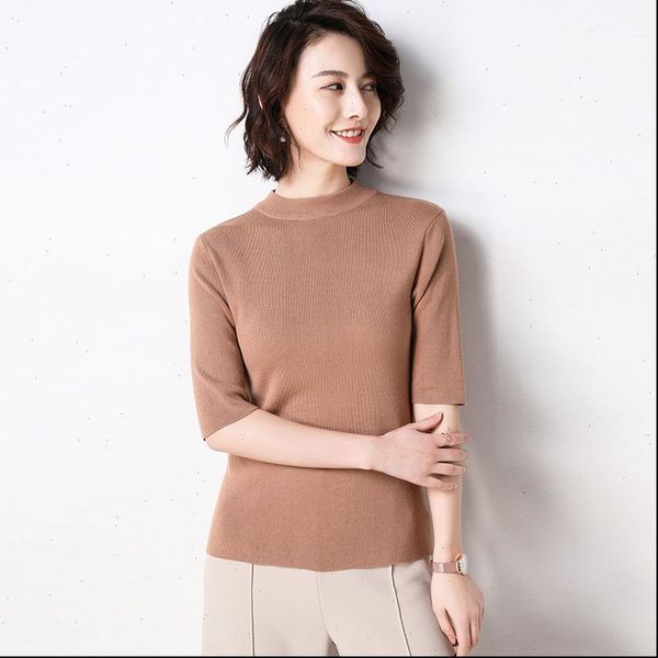womens sweaters spring summer women pullovers solid turtleneck half sleeve knit jumper sweater ladies thin soft slim casual female, White;black
womens sweaters spring summer women pullovers solid turtleneck half sleeve knit jumper sweater ladies thin soft slim casual female, White;black