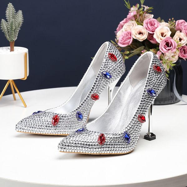 sandals 2021 spring stiletto banquet dress women's singles shoes colorful diamond pointed toe large size bridal wedding 453a, Black
sandals 2021 spring stiletto banquet dress women's singles shoes colorful diamond pointed toe large size bridal wedding 453a, Black