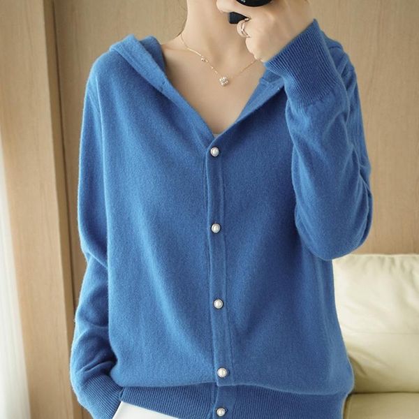 women's knits & tees lhzsyy autumn and winter hooded cardigan jacket knitted 100% wool casual loose sweaters, White
women's knits & tees lhzsyy autumn and winter hooded cardigan jacket knitted 100% wool casual loose sweaters, White