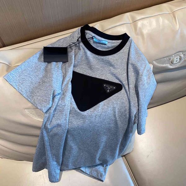 brand t shirt polos pa2021ss spring summer new triangle large metal small round neck short sleeve pullover t-shirt, White
brand t shirt polos pa2021ss spring summer new triangle large metal small round neck short sleeve pullover t-shirt, White