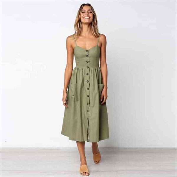 sling solid pocket women dress single breasted adjustment backless summer beach plus size loose bohemian, Black;gray
sling solid pocket women dress single breasted adjustment backless summer beach plus size loose bohemian, Black;gray