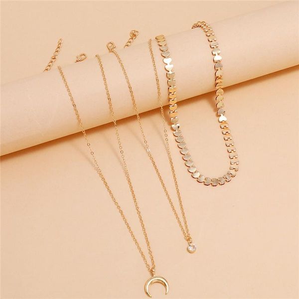 pendant necklaces fashion luxury multi-layer moon crescent crystal clavicle chain necklace women's party jewelry accessories, Silver
pendant necklaces fashion luxury multi-layer moon crescent crystal clavicle chain necklace women's party jewelry accessories, Silver