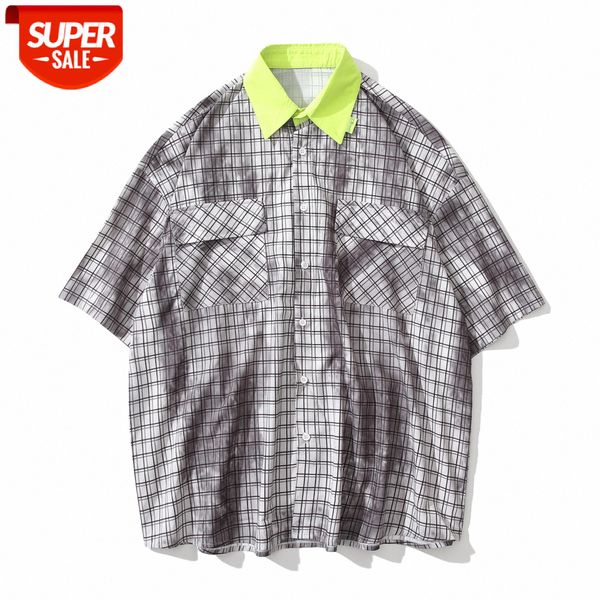 install men's japanese guest elements plaid shirt bf loose lapel fashion flow #rp5a, White;black
install men's japanese guest elements plaid shirt bf loose lapel fashion flow #rp5a, White;black
