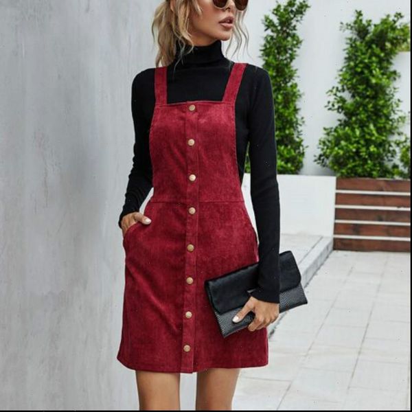 women dresses womens corduroy a line dress spring autumn cute solid color square collar suspender single breasted overall mini, Black;gray
women dresses womens corduroy a line dress spring autumn cute solid color square collar suspender single breasted overall mini, Black;gray