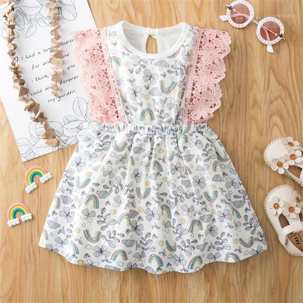 girl's dresses 2021 baby girls cotton sweet cute dress,children summer casual white rainbow print o-neck sleeveless lace trim sundress1, Red;yellow
girl's dresses 2021 baby girls cotton sweet cute dress,children summer casual white rainbow print o-neck sleeveless lace trim sundress1, Red;yellow