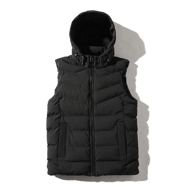 men's down & parkas custom logo winter jacket style hooded sleeveless vest, detachable hat, warmth, solid color, comfortable fabric, Black
men's down & parkas custom logo winter jacket style hooded sleeveless vest, detachable hat, warmth, solid color, comfortable fabric, Black