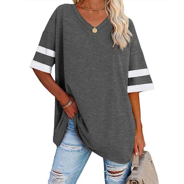 women's t-shirt summer women half sleeve v-neck cool color block thin loose tee pullover t shirt 2021 fashion black xxl, White
women's t-shirt summer women half sleeve v-neck cool color block thin loose tee pullover t shirt 2021 fashion black xxl, White