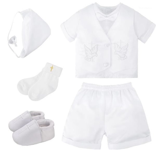 clothing sets baby boys baptism suits infant white cartoon dove born short sleeve bow tie +shorts+vest+hat christening clothes costume1
clothing sets baby boys baptism suits infant white cartoon dove born short sleeve bow tie +shorts+vest+hat christening clothes costume1