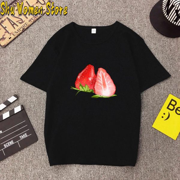 women's t-shirt women strawberry print t shirts summer short sleeve ladies casual streetwear harajuku tumblr kawaii cartoon tee shirt, White
women's t-shirt women strawberry print t shirts summer short sleeve ladies casual streetwear harajuku tumblr kawaii cartoon tee shirt, White