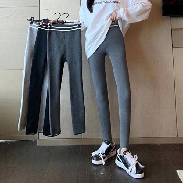 women's leggings thick warm solid color autumn high waist stretch fleece pants winter woman fitness legging vetement femme trousers, Black
women's leggings thick warm solid color autumn high waist stretch fleece pants winter woman fitness legging vetement femme trousers, Black