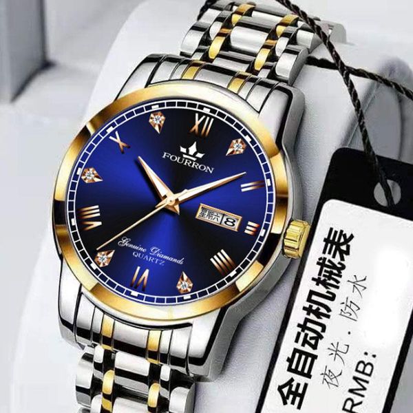 wristwatches men's steel band waterproof watch luminous double calendar quartz fashion non mechanical student sports, Slivery;brown
wristwatches men's steel band waterproof watch luminous double calendar quartz fashion non mechanical student sports, Slivery;brown