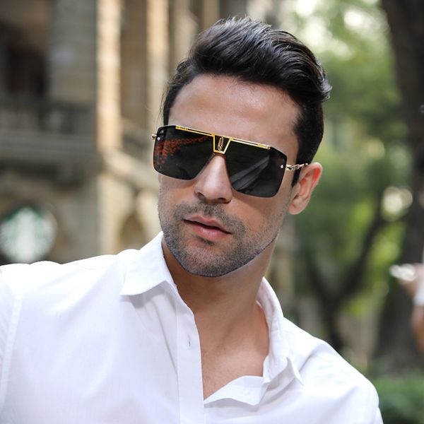 large frame sunglasses men's sunglasses square fashion 10076, White;black
large frame sunglasses men's sunglasses square fashion 10076, White;black