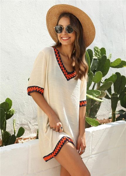 women's swimwear beach cover up women white plus size swim wear 2021 summer bikini cover-up for woman black tunic ups tunica pla, White;black
women's swimwear beach cover up women white plus size swim wear 2021 summer bikini cover-up for woman black tunic ups tunica pla, White;black