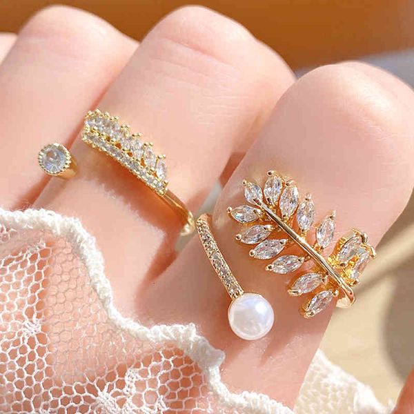 love ring innovative design 14k real gold feather leaves pearl rings for women jewelry adjustable open brilliant aaa zircon party gift, Slivery;golden
love ring innovative design 14k real gold feather leaves pearl rings for women jewelry adjustable open brilliant aaa zircon party gift, Slivery;golden