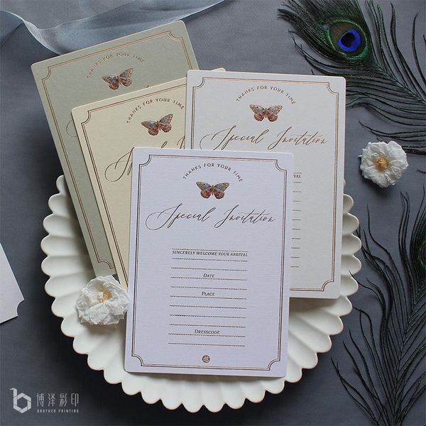 greeting cards butterfly bronzing painted universal business office wedding handwritten invitation letter envelope card
greeting cards butterfly bronzing painted universal business office wedding handwritten invitation letter envelope card