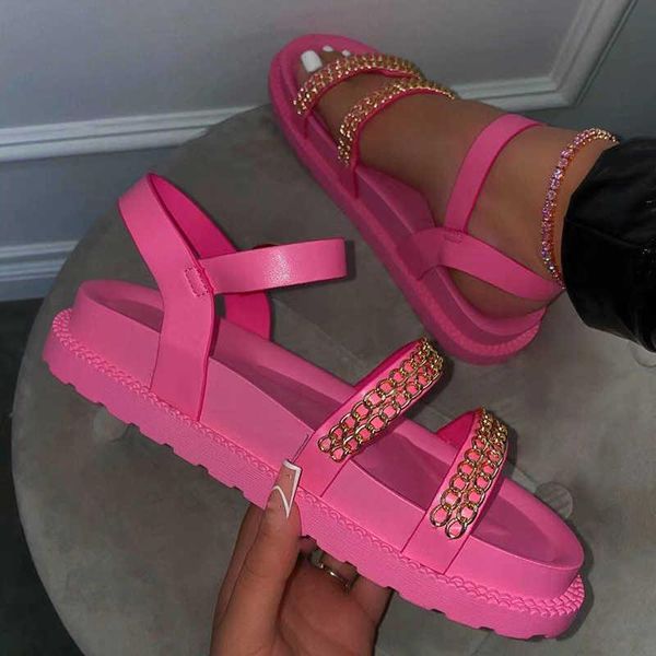 sandals punk metal chain flat ladies summer outdoor ankle strap platform shoes women non slip rubber plus size sandalias, Black
sandals punk metal chain flat ladies summer outdoor ankle strap platform shoes women non slip rubber plus size sandalias, Black