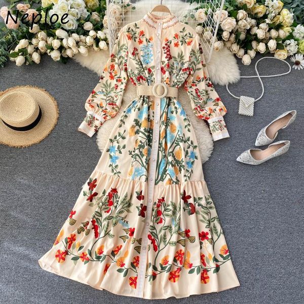 neploe autumn chic sashes flower print dresses women exquisite button vintage dress stand collar slim waist vestidos 210423, Black;gray
neploe autumn chic sashes flower print dresses women exquisite button vintage dress stand collar slim waist vestidos 210423, Black;gray