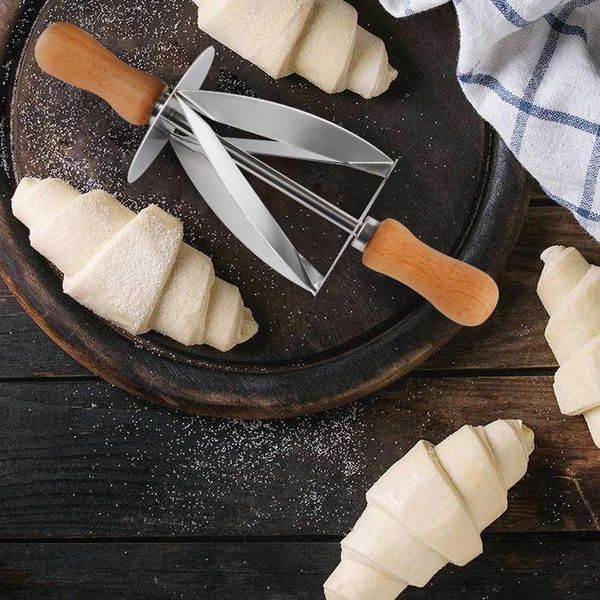 stainless steel croissant tool kitchen rolling cutter peeler wooden handle wheel dough pastry baking knife & tools
stainless steel croissant tool kitchen rolling cutter peeler wooden handle wheel dough pastry baking knife & tools