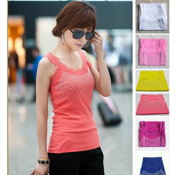 women's tanks & camis summer women tank polka dot rhinestone vest clothing cropped feminino casual natural color 1pc, White
women's tanks & camis summer women tank polka dot rhinestone vest clothing cropped feminino casual natural color 1pc, White