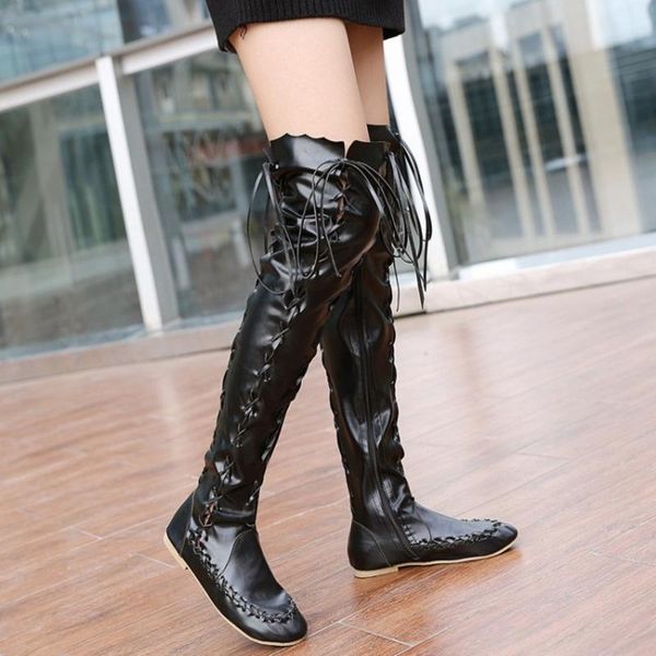 boots 2021 the listing high export style spring personalized cross strapping flat heel over knee women's, Black
boots 2021 the listing high export style spring personalized cross strapping flat heel over knee women's, Black