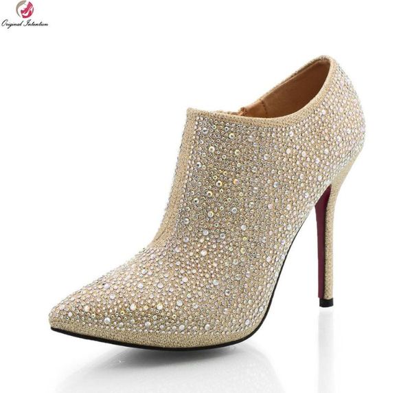 original intention women pumps pointed toe gorgeous rhinestone thin heel shoes woman wedding high heels bridal dress, Black
original intention women pumps pointed toe gorgeous rhinestone thin heel shoes woman wedding high heels bridal dress, Black