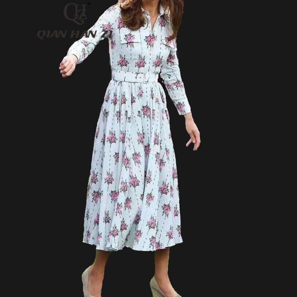 casual dresses qian han zi spring summer designer fashion dress women long sleeve jacquard print belt flower midi, Black;gray
casual dresses qian han zi spring summer designer fashion dress women long sleeve jacquard print belt flower midi, Black;gray