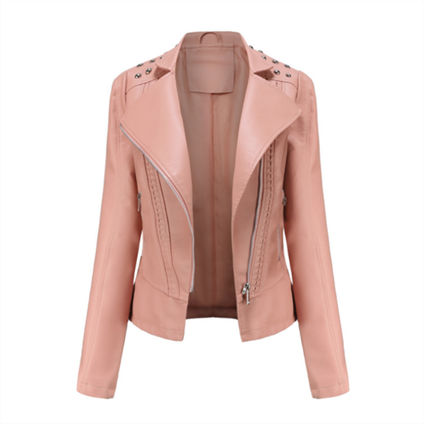 women's leather & faux 2021 spring winter female black pu loose turn-down collar zipper fashion wild locomotive jacket
women's leather & faux 2021 spring winter female black pu loose turn-down collar zipper fashion wild locomotive jacket