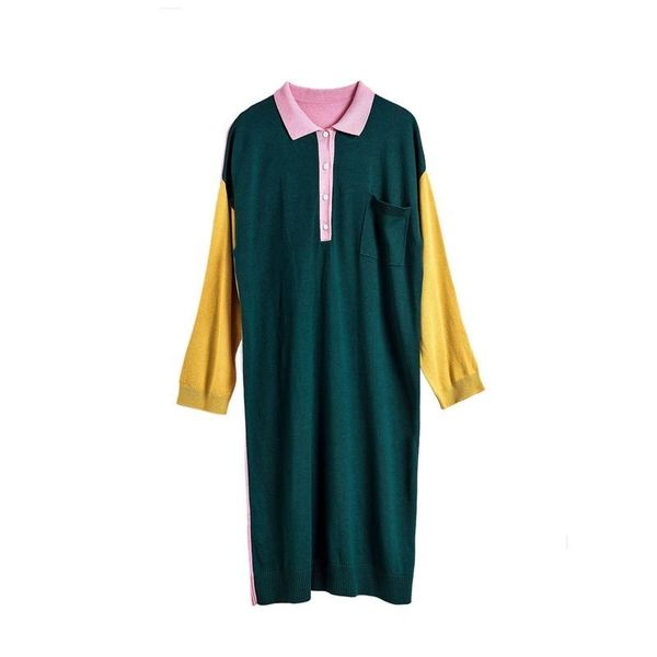 solid color loose mix colours aging 2021 spring and autumn lapel long sleeve dress women's casual fashion mid-length dresses, Black;gray
solid color loose mix colours aging 2021 spring and autumn lapel long sleeve dress women's casual fashion mid-length dresses, Black;gray